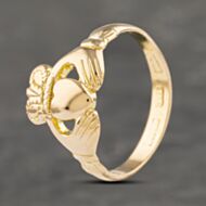 Pre-Owned Vintage Yellow Gold Claddagh Ring 41103278