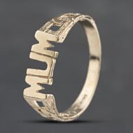 Pre-Owned 9ct Yellow Gold Mum Signet Ring 41103322