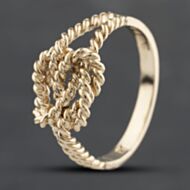Pre-Owned 9ct Yellow Gold Rope Knot Dress Ring 41103330