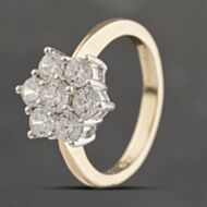 Pre-Owned 9ct Yellow Gold Cubic Zirconia Cluster Ring 41103331