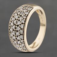 Pre-Owned 9ct Yellow Gold Cubic Zirconia Pave Set Band Ring 41103335