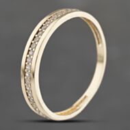 Pre-Owned 9ct Yellow Gold Cubic Zirconia Half Eternity Ring 41103337
