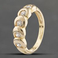 Pre-Owned 9ct Yellow Gold Cubic Zirconia Half Eternity Ring 41103340