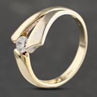 Pre-Owned 9ct Yellow Gold Cubic Zirconia Tension Set Dress Ring 41103344