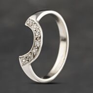 Pre-Owned 9ct White Gold Cubic Zirconia Shaped Ring 41103347