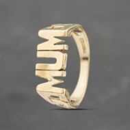 Pre-Owned 9ct Yellow Gold Mum Signet Ring 41103411