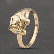 Pre-Owned 9ct Yellow Gold Cat Dress Ring 41103461