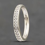 Pre-Owned 9ct White Gold Cubic Zirconia Half Eternity Ring 41103474
