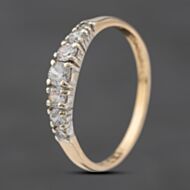 Pre-Owned 9ct Yellow Gold Cubic Zirconia Half Eternity Ring 41103561