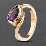 Pre-Owned 9ct Yellow Gold Amethyst Dress Ring 41103572