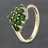 Pre-Owned 9ct Yellow Gold Diopside Cluster Ring 41103575