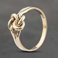 Pre-Owned 9ct Yellow Gold Knot Signet Ring 41103648