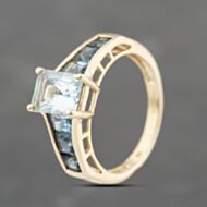 Pre-Owned 9ct Yellow Gold Blue Topaz Dress Ring 41103660