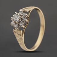 Pre-Owned 9ct Yellow Gold Cubic Zirconia Cluster Ring 41103698