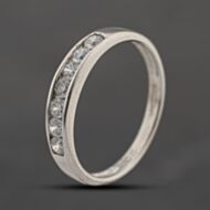Pre-Owned 9ct White Gold Cubic Zirconia Channel Set Half Eternity Ring 41103712