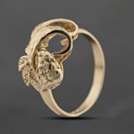 Pre-Owned 9ct Yellow Gold Fancy Leaf Dress Ring 41103717
