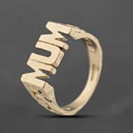 Pre-Owned 9ct Yellow Gold Mum Signet Ring 41103718