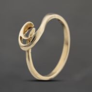 Pre-Owned 9ct Yellow Gold Swirl Dress Ring 41103719