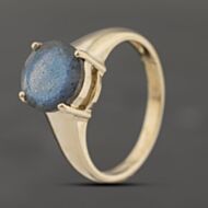 Pre-Owned 9ct Yellow Gold Blue Moonstone Single Stone Dress Ring 41103727