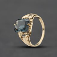 Pre-Owned 9ct Yellow Gold Topaz Claw Set Dress Ring 41103782