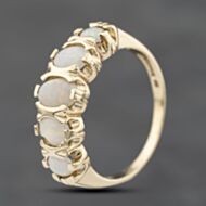 Pre-Owned 9ct Yellow Gold Opal Oval Five Stone Ring 41103784