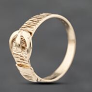 Pre-Owned 9ct Yellow Gold Engraved Shoulders Buckle Ring 41103785