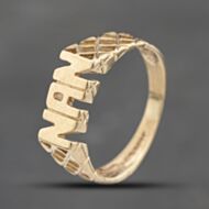 Pre-Owned 9ct Yellow Gold Nan Signet Ring 41103798