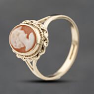 Pre-Owned 9ct Yellow Gold Cameo Dress Ring 41103807