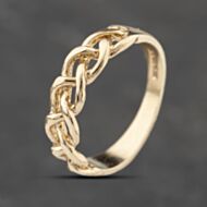 Pre-Owned 9ct Yellow Gold Weave Band Ring 41103822