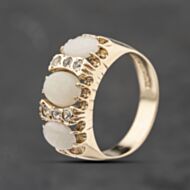 Pre-Owned 9ct Yellow Gold Opal & Cubic Zirconia Dress Ring 41103882