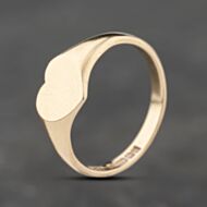 Pre-Owned 9ct Yellow Gold Plain Heart Signet Ring 41103885