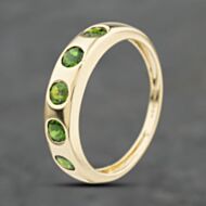Pre-Owned 9ct Yellow Gold Diopside Five Stone Ring 41103896