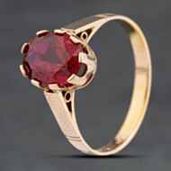 Pre-Owned Vintage Yellow Gold Paste Oval Dress Ring 41103964