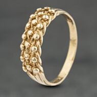 Pre-Owned 9ct Yellow Gold 3 Row Keeper Ring 41104016