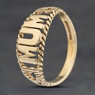 Pre-Owned 9ct Yellow Gold Mum Signet Ring 41104033