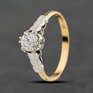 Pre-Owned 18ct Yellow Gold Cubic Zirconia Solitaire Ring 41104103