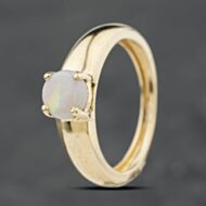 Pre-Owned 9ct Yellow Gold Opal Single Stone Dress Ring 41104132