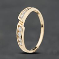 Pre-Owned 9ct Yellow Gold Cubic Zirconia Half Eternity Ring 41104135