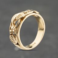 Pre-Owned 9ct Yellow Gold Tree Of Life Inspired Band Ring 41104152
