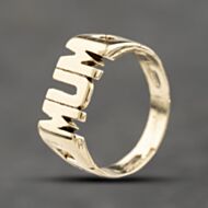 Pre-Owned 9ct Yellow Gold Mum Signet Ring 41104161