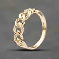 Pre-Owned 9ct Yellow Gold Chain Link Dress Ring 41104162