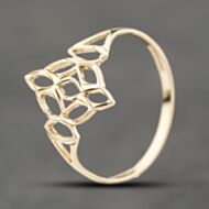 Pre-Owned 9ct Yellow Gold Patterned Open Work Dress Ring 41104163