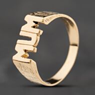 Pre-Owned 9ct Yellow Gold Mum Signet Ring 41104233