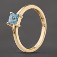 Pre-Owned 9ct Yellow Gold 0.25ct Blue Topaz Dress Ring 41104288