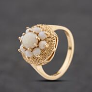 Pre-Owned 9ct Yellow Gold Opal Cluster Ring 41104299