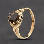 Pre-Owned 9ct Yellow Gold Smoky Quartz Dress Ring 41104310