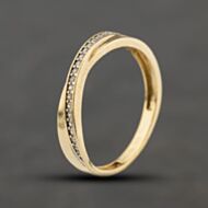 Pre-Owned 9ct Yellow Gold Cubic Zirconia Half Eternity Ring 41104414