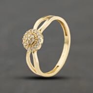 Pre-Owned Yellow Gold Cubic Zirconia Round Cluster Ring 41104430