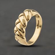 Pre-Owned 9ct Yellow Gold Plaited Dress Ring 41104451