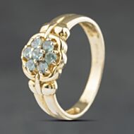 Pre-Owned 9ct Yellow Gold Alexandrite Cluster Ring 41104495